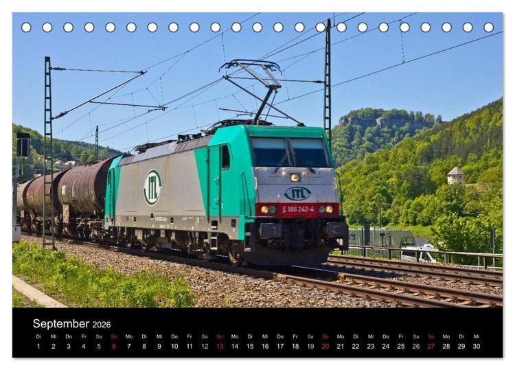 Produktbild: Unterwegs am Bahndamm (Tischkalender 2026 DIN A5 quer), CALVENDO Monatskalender