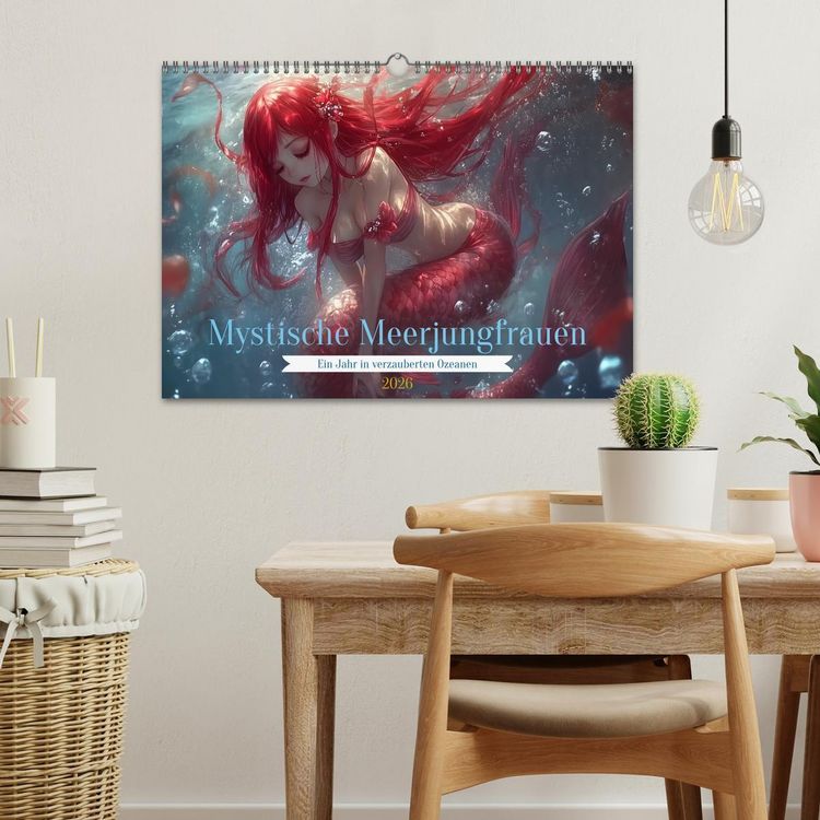 Produktbild: Mystische Meerjungfrauen: Ein Jahr in verzauberten Ozeanen (Wandkalender 2026 DIN A3 quer), CALVENDO Monatskalender