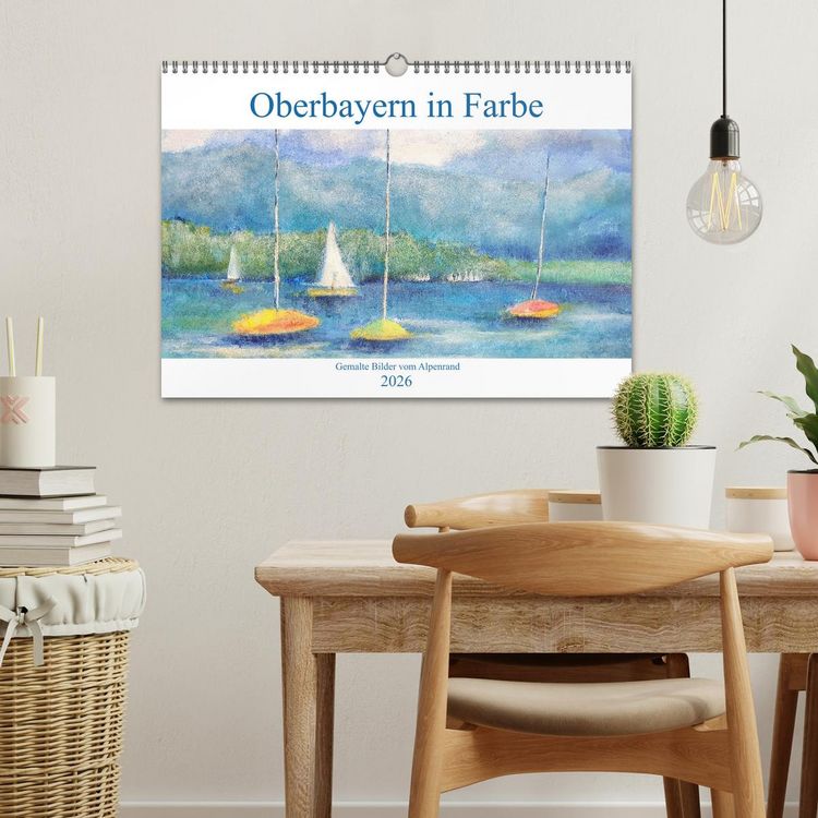 Produktbild: Oberbayern in Farbe - Gemalte Bilder vom Alpenrand (Wandkalender 2026 DIN A3 quer), CALVENDO Monatskalender