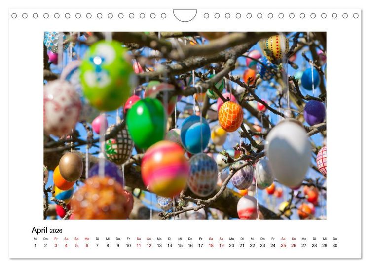 Produktbild: Der Saalfelder Ostereierbaum (Wandkalender 2026 DIN A4 quer), CALVENDO Monatskalender