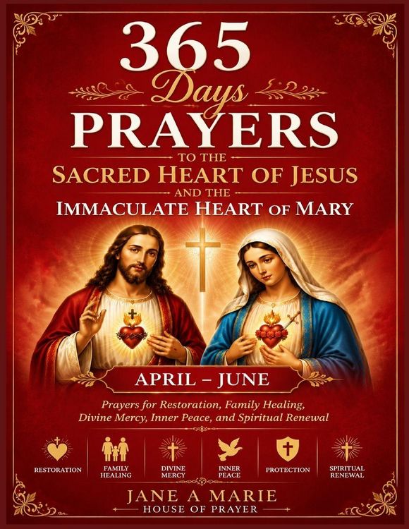 Produktbild: 365 Days Prayers to the Sacred Heart of Jesus and the Immaculate Heart of Mary