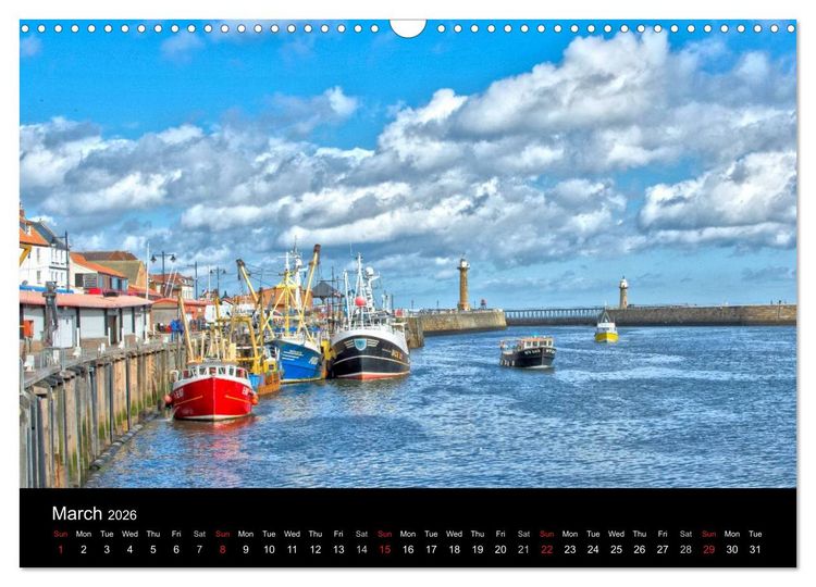 Produktbild: Whitby Harbour (Wall Calendar 2026 DIN A3 landscape), CALVENDO 12 Month Wall Calendar