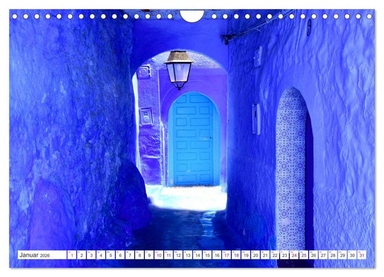 Produktbild: Chefchaouen - Blue Details (Wandkalender 2026 DIN A4 quer), CALVENDO Monatskalender