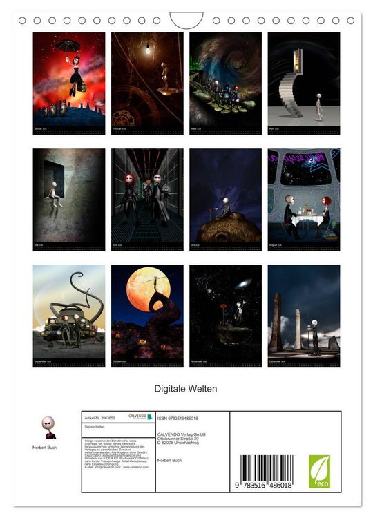 Produktbild: Digitale Welten (Wandkalender 2026 DIN A4 hoch), CALVENDO Monatskalender