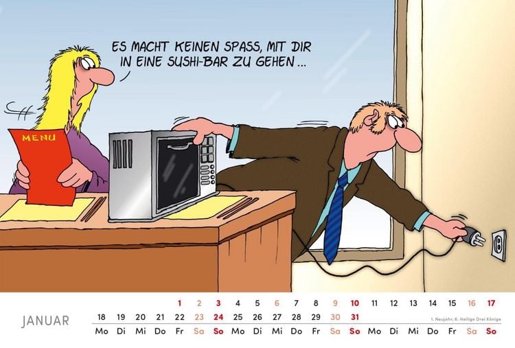 Produktbild: Uli Stein Tischkalender 2027: Monatskalender zum Aufstellen