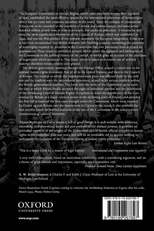 Produktbild: Human Rights and the End of Empire
