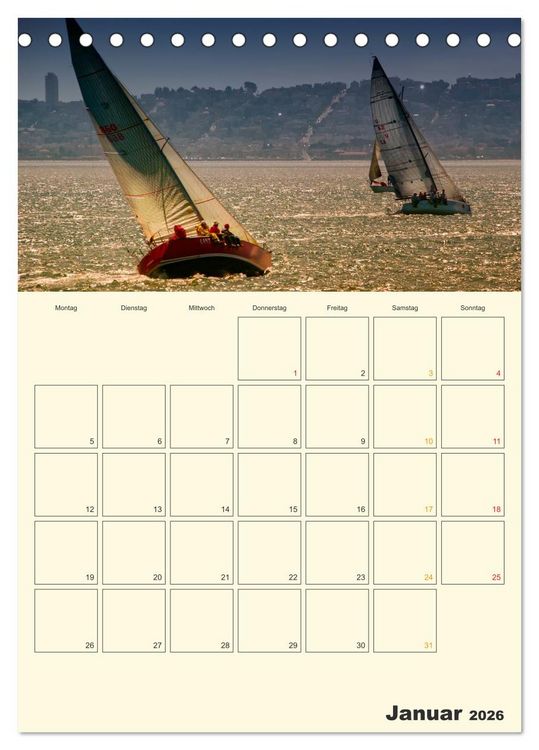 Produktbild: Segeln, unser Jahresplaner (Tischkalender 2026 DIN A5 hoch), CALVENDO Monatskalender