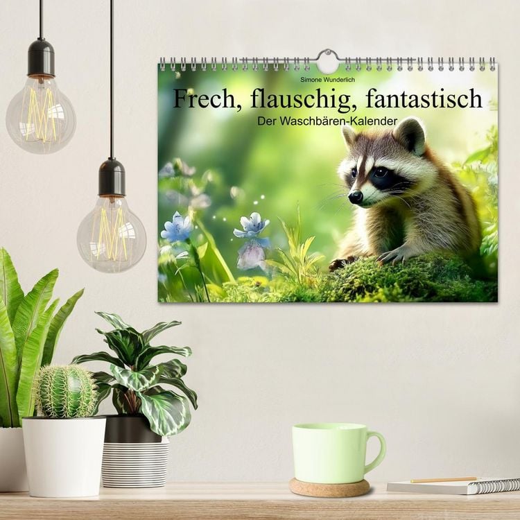 Produktbild: Frech, flauschig, fantastisch - Der Waschb&auml;ren-Kalender (Wandkalender 2026 DIN A4 quer), CALVENDO Monatskalender