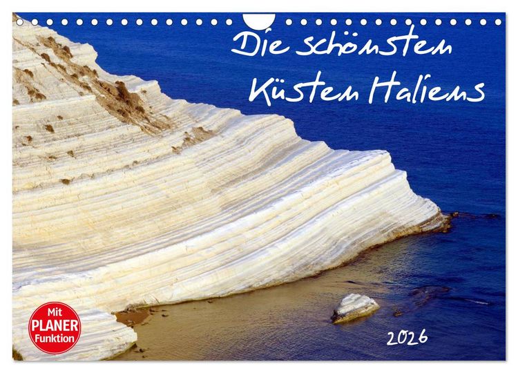 Produktbild: Die sch&ouml;nsten K&uuml;sten Italiens (Wandkalender 2026 DIN A4 quer), CALVENDO Monatskalender
