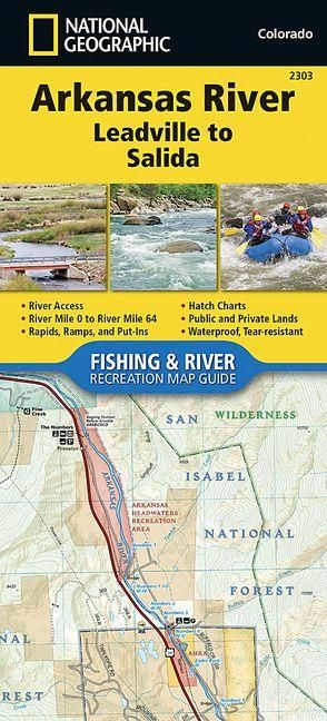 Produktbild: Arkansas River, Leadville to Salida Map