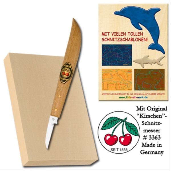 Produktbild: Schnitz-Set, mit original Kirschen Schnitzmesser