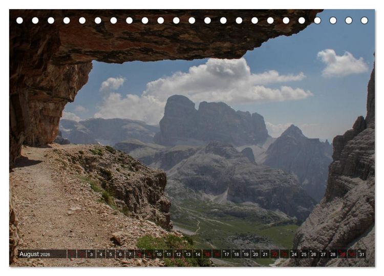 Produktbild: Dolomiten 2026 - Die wei&szlig;en Berge (Tischkalender 2026 DIN A5 quer), CALVENDO Monatskalender
