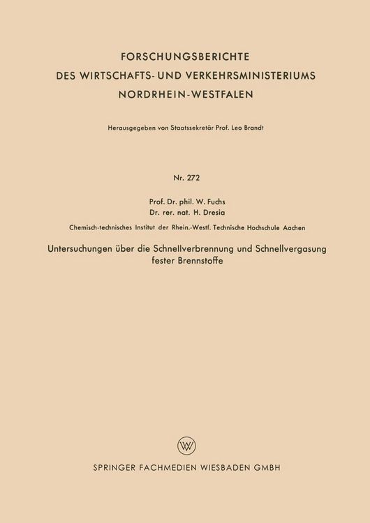 Produktbild: Untersuchungen &uuml;ber die Schnellverbrennung und Schnellvergasung fester Brennstoffe