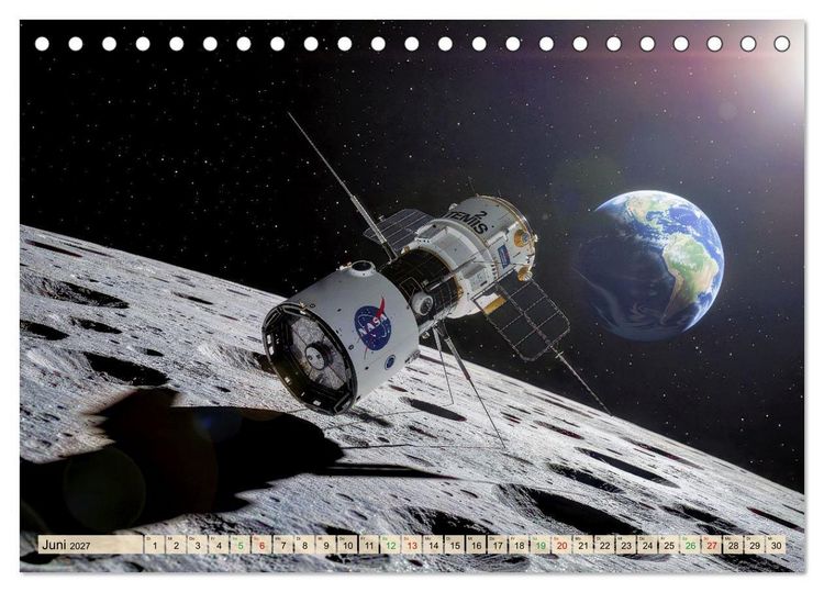 Produktbild: Mond Mission (Tischkalender 2027 DIN A5 quer), CALVENDO Monatskalender