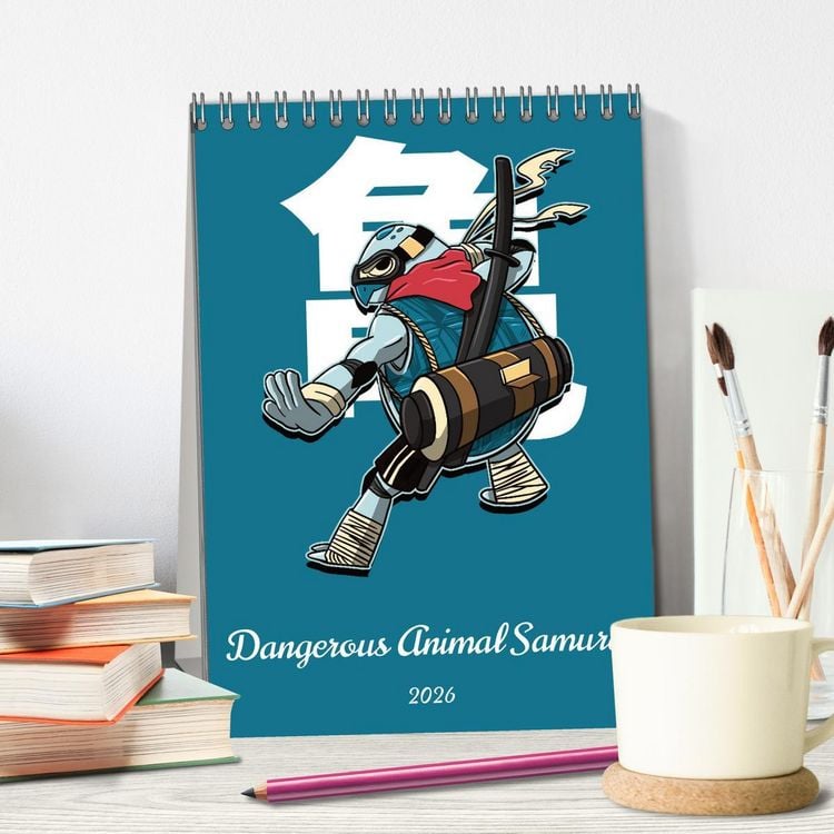 Produktbild: Dangerous Animal Samurai (Desk Calendar 2026 DIN A5 portrait), CALVENDO 12 Month DeskCalendar