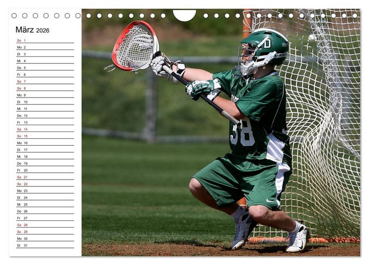Produktbild: Teamsport Lacrosse - Face-off (Wandkalender 2026 DIN A4 quer), CALVENDO Monatskalender