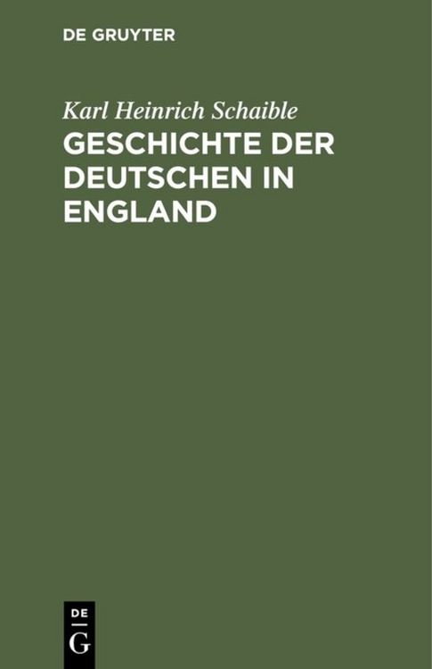 Produktbild: Geschichte der Deutschen in England