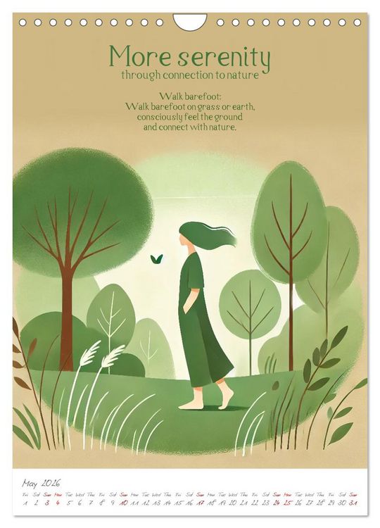 Produktbild: The anti-stress path - Monthly inspirations for more balance (Wall Calendar 2026 DIN A4 portrait), CALVENDO 12 Month Wall Calendar