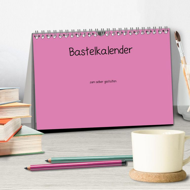 Produktbild: Bastelkalender - Pink (Tischkalender 2026 DIN A5 quer), CALVENDO Monatskalender