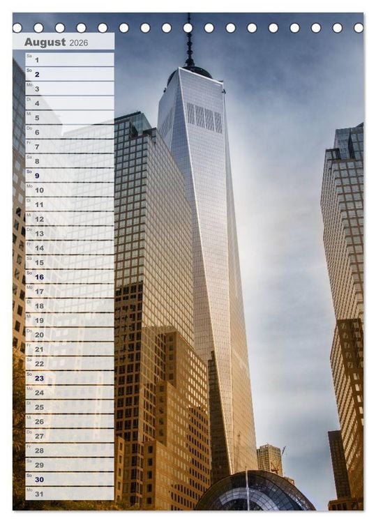 Produktbild: New York - Manhattan (Tischkalender 2026 DIN A5 hoch), CALVENDO Monatskalender