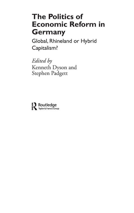 Produktbild: The Politics of Economic Reform in Germany