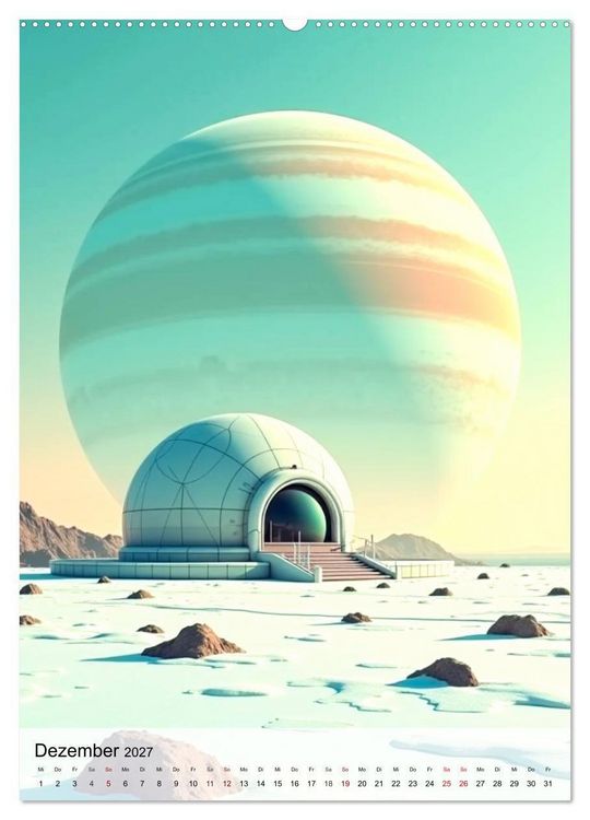 Produktbild: Retro Sci-Fi - Aufbruch zu neuen Grenzen (hochwertiger Premium Wandkalender 2027 DIN A2 hoch), Kunstdruck in Hochglanz