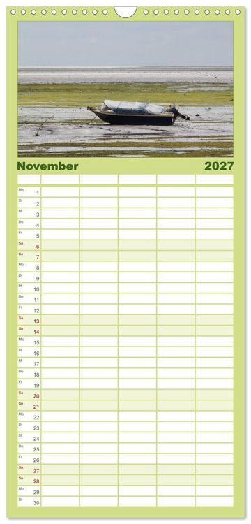 Produktbild: Familienplaner 2027 - Texel, eine Perle Frieslands mit 5 Spalten (Wandkalender, 21 x 45 cm) CALVENDO
