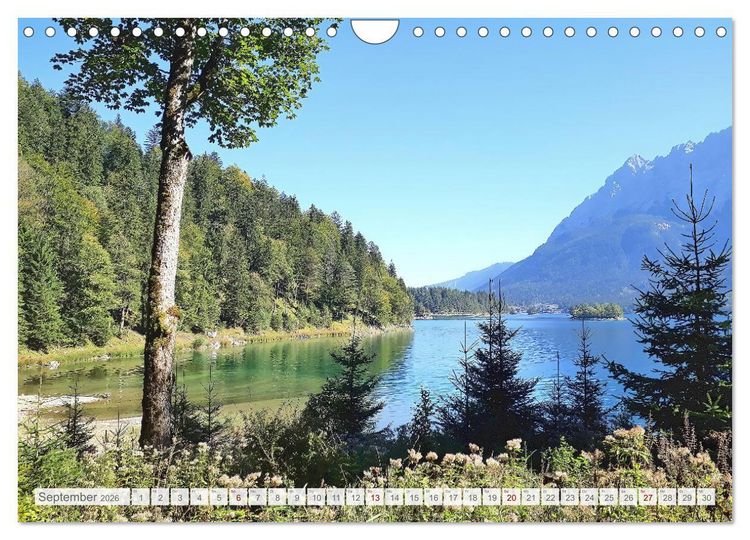 Produktbild: Mein Eibsee - Die Perle unterhalb der Zugspitze im Jahresverlauf (Wandkalender 2026 DIN A4 quer), CALVENDO Monatskalender