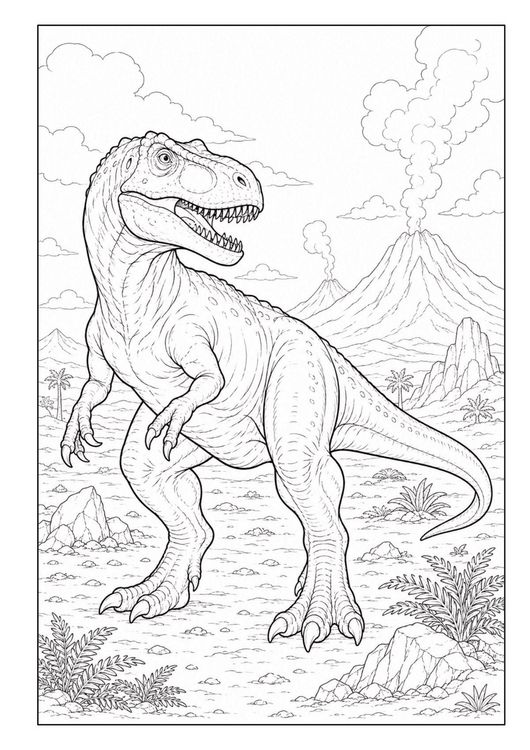 Produktbild: Dinosaurier Malbuch f&uuml;r Kinder von 6-10 Jahren mit 70 starken Ausmalmotiven