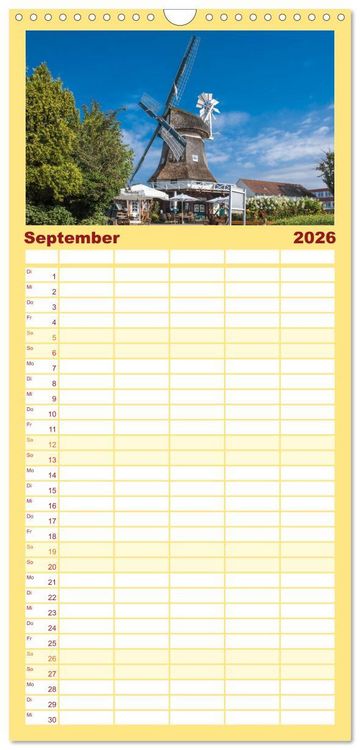 Produktbild: Familienplaner 2026 - Nordsee Insel Norderney mit 5 Spalten (Wandkalender, 21 x 45 cm) CALVENDO