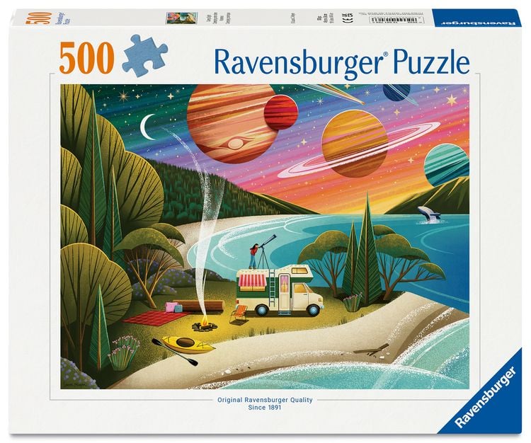Produktbild: Erwachsenenpuzzle 500 Teile - Camping unter dem Kosmos