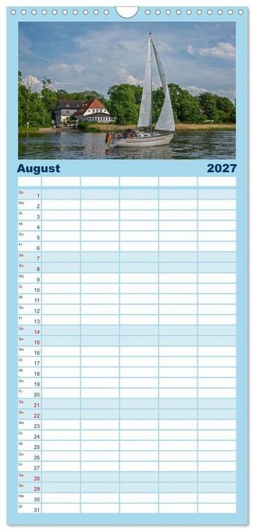 Produktbild: Familienplaner 2027 - Segelboote - Eleganz in Vollendung mit 5 Spalten (Wandkalender, 21 x 45 cm) CALVENDO