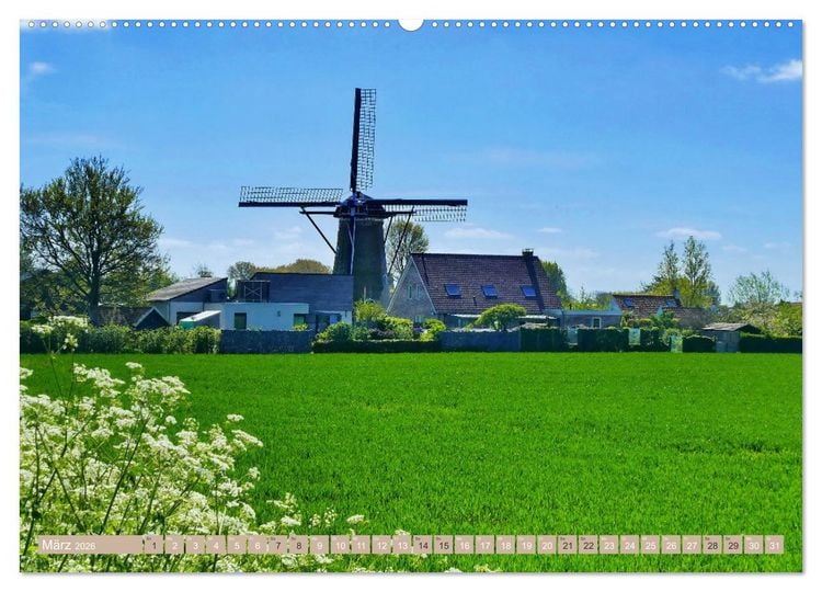 Produktbild: Zeeland - Wasser, Sand und Meer (Wandkalender 2026 DIN A2 quer), CALVENDO Monatskalender