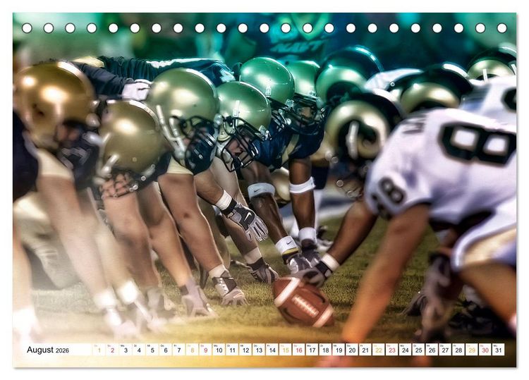 Produktbild: American Football - Power (Tischkalender 2026 DIN A5 quer), CALVENDO Monatskalender
