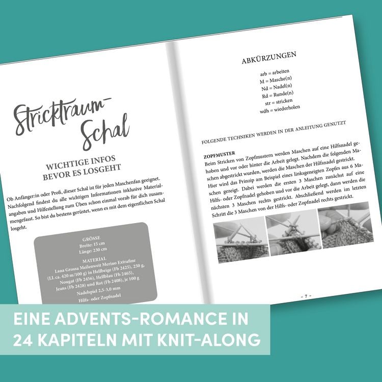 Produktbild: Stricktraum und Pl&auml;tzchenduft. Eine Kreativ-Romance. Mit Muster-Schal-Knit-Along. Adventskalenderbuch (Band 2)