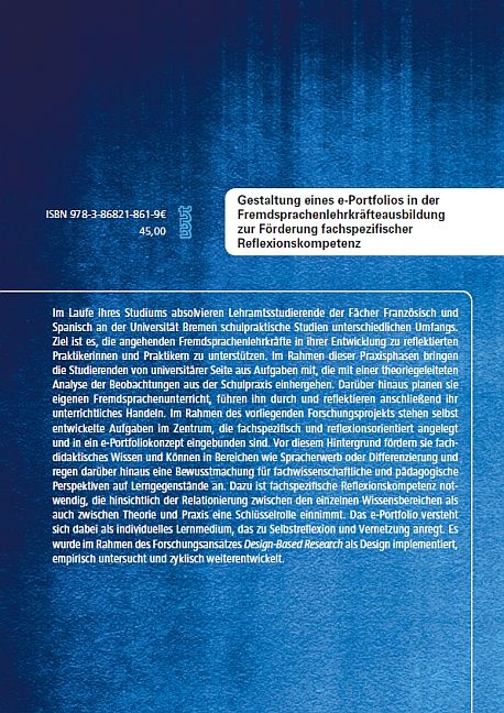 Produktbild: Gestaltung eines e-Portfolios in der Fremdsprachenlehrkr&auml;fteausbildung zur F&ouml;rderung fachspezifischer Reflexionskompetenz