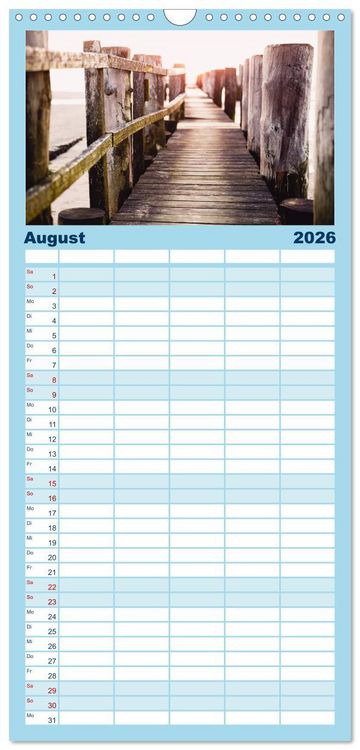 Produktbild: Familienplaner 2026 - Noch mehr F&ouml;hrweh - Insel F&ouml;hr mit 5 Spalten (Wandkalender, 21 x 45 cm) CALVENDO