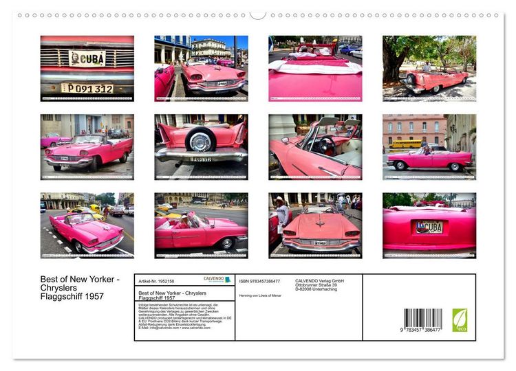 Produktbild: Best of New Yorker - Chryslers Flaggschiff 1957 (hochwertiger Premium Wandkalender 2026 DIN A2 quer), Kunstdruck in Hochglanz