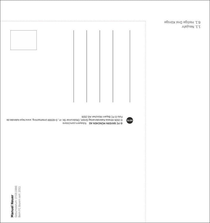 Produktbild: FC Bayern M&uuml;nchen Postkartenkalender 2027