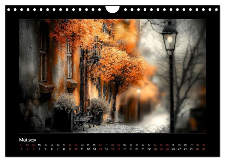 Produktbild: Die Seele der Stadt: stille Gassen, fl&uuml;sternde W&auml;nde (Wandkalender 2026 DIN A4 quer), CALVENDO Monatskalender
