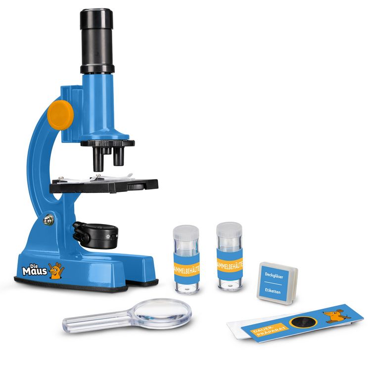 Produktbild: Bresser 13481 - DieMaus Mikroskop Set mit 100/600/1200x Vergr&ouml;&szlig;erung, 48-teilig