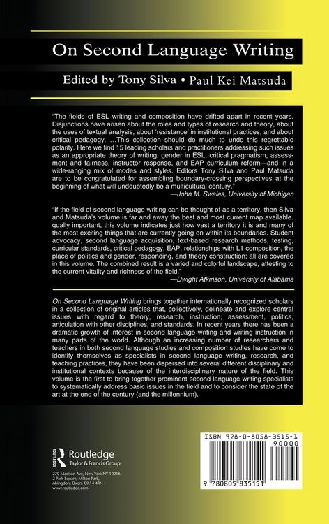 Produktbild: On Second Language Writing