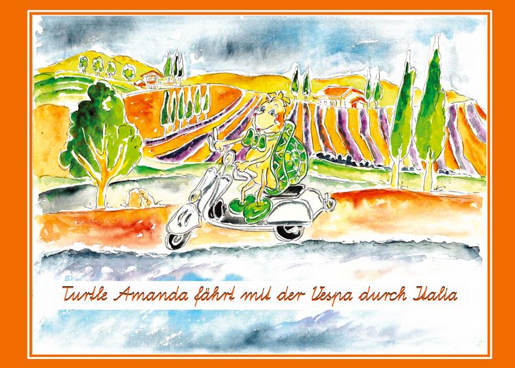 Produktbild: Turtle Amanda f&auml;hrt mit der Vespa durch Italia