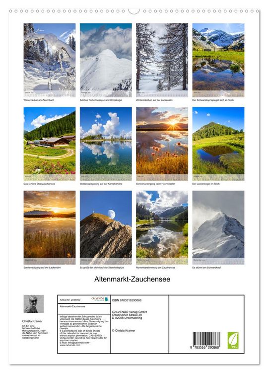 Produktbild: Altenmarkt-Zauchensee (hochwertiger Premium Wandkalender 2026 DIN A2 hoch), Kunstdruck in Hochglanz