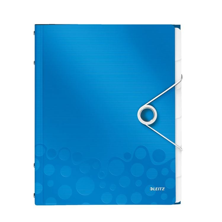 Produktbild: LEITZ Ordnungsmappe WOW 6 F&auml;cher blau DIN A4