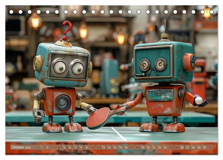 Produktbild: Neues aus dem Roboter Sport Club (Tischkalender 2026 DIN A5 quer), CALVENDO Monatskalender