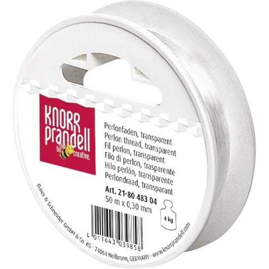 Produktbild: Perlenfaden | &Oslash; 0,3 mm &times; 50 m, transparent