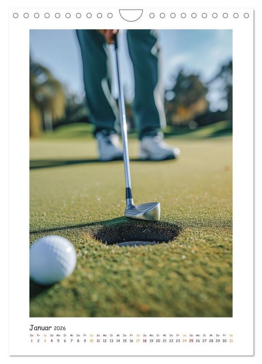 Produktbild: Schwungvolle Eleganz - Die Faszination des Golfsports (Wandkalender 2026 DIN A4 hoch), CALVENDO Monatskalender
