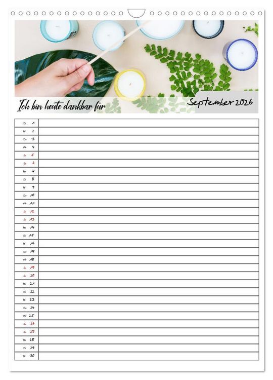 Produktbild: Ich bin dankbar - ein Jahr voller Achtsamkeit (Wandkalender 2026 DIN A3 hoch), CALVENDO Monatskalender