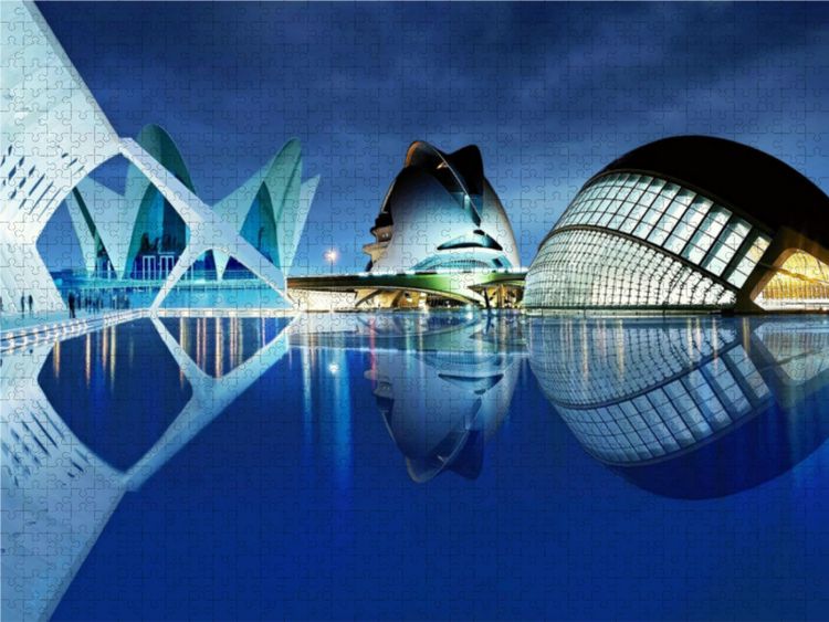 Produktbild: CALVENDO Puzzle Ein Motiv aus dem Kalender Valencia - Geschichte und Moderne | 1000 Teile Lege-Gr&ouml;&szlig;e 64x48cm Foto-Puzzle f&uuml;r gl&uuml;ckliche Stunden